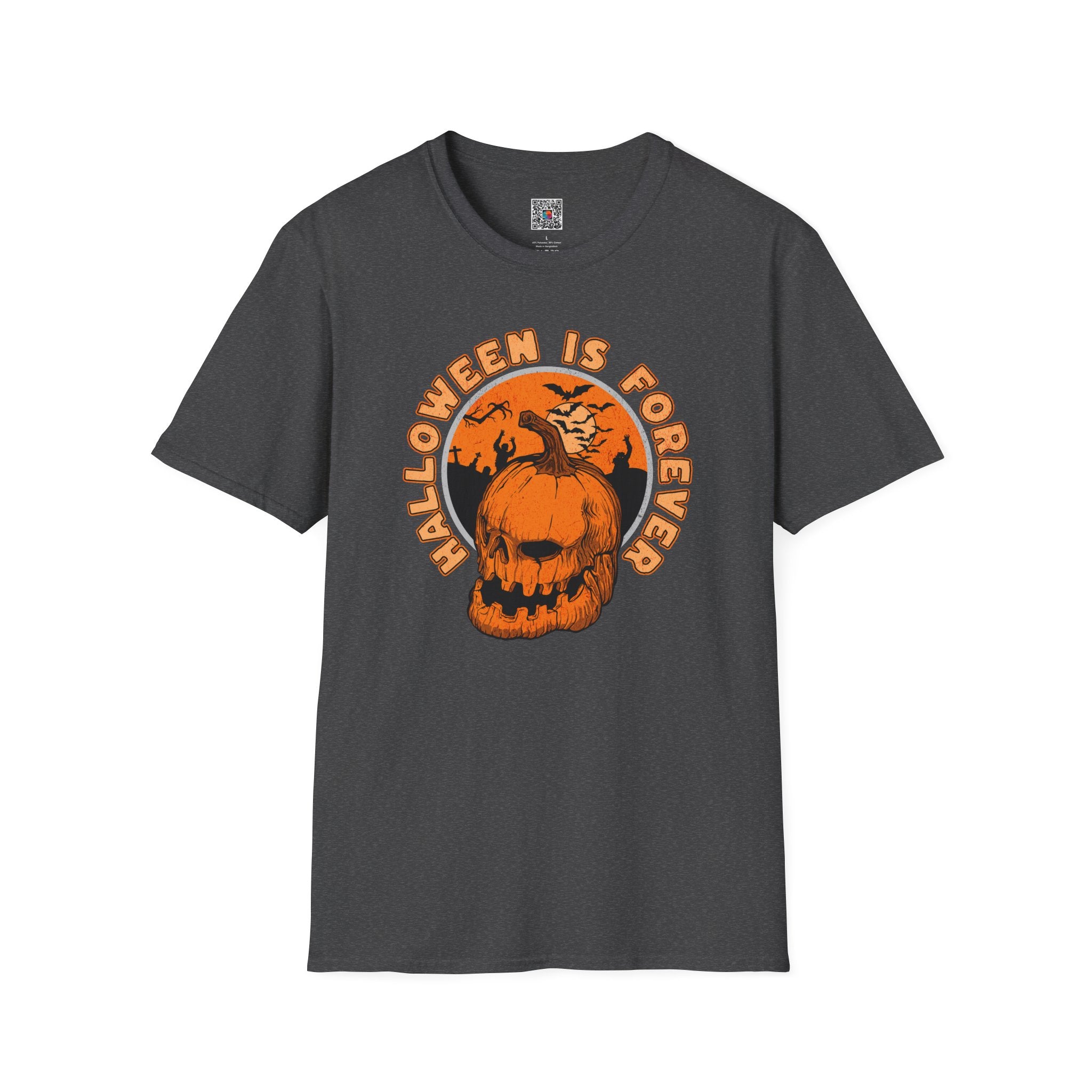 Halloween Is Forever T-Shirt | Vintage Pumpkin & Bats Halloween Tee | Cr8tive Designs