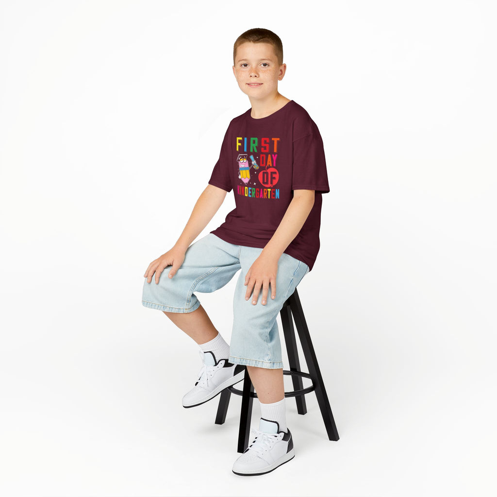 First Day of Kindergarten | Colorful Pencil Youth T-Shirt | Cr8tive Designs