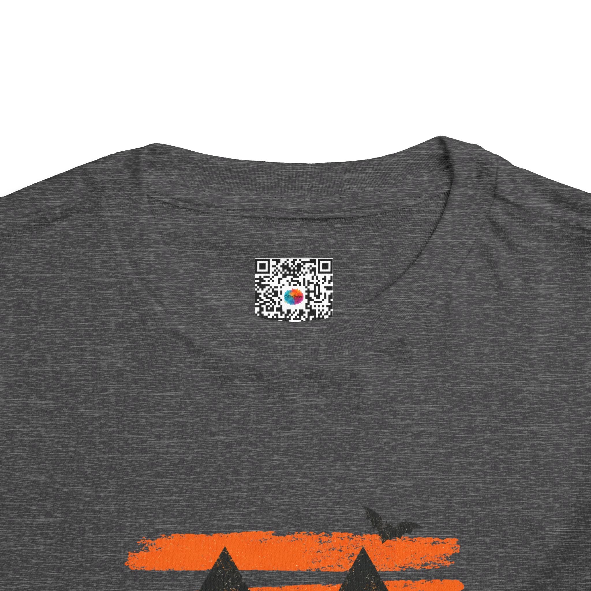 Distressed Jack O Lantern Toddler T-Shirt | Retro Orange Stripe Halloween Tee | Cr8tive Designs