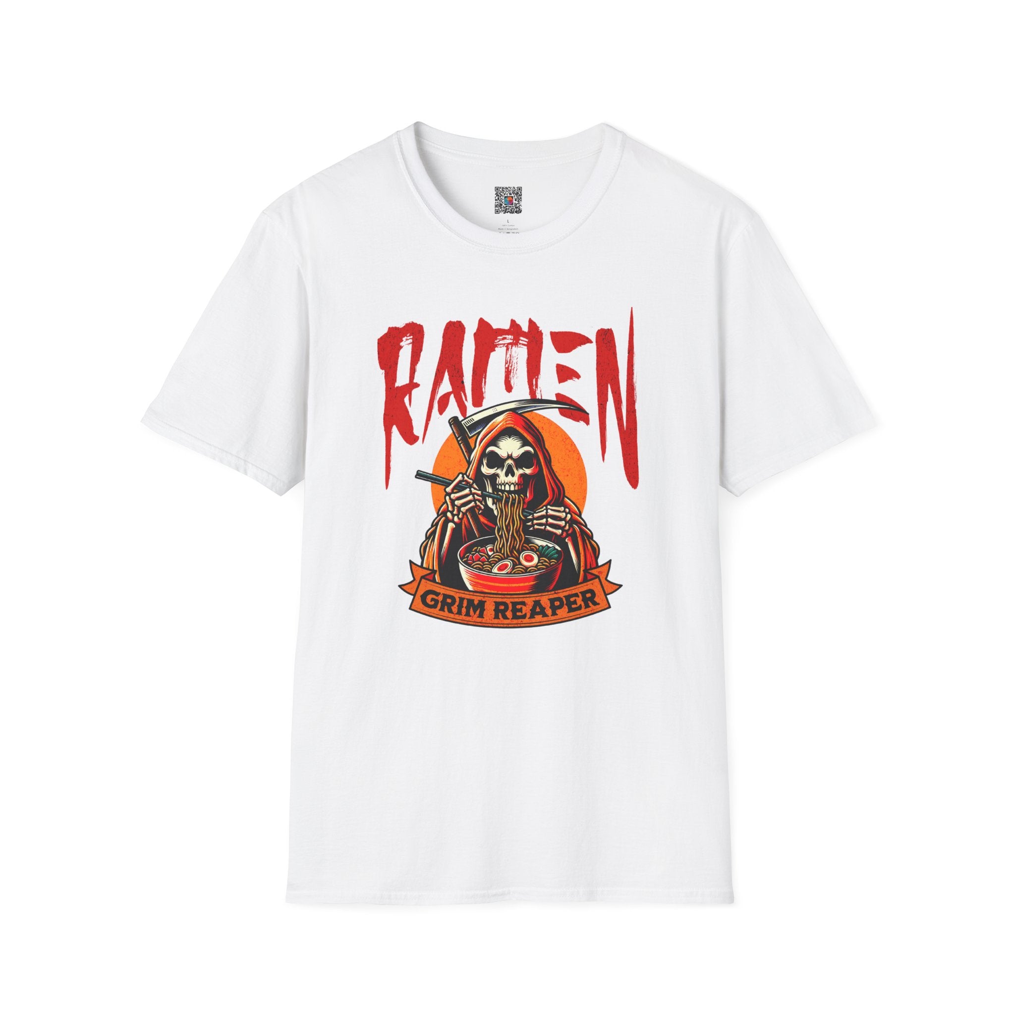 Ramen Grim Reaper T-Shirt | Skull Noodle Lover Tee | Cr8tive Designs