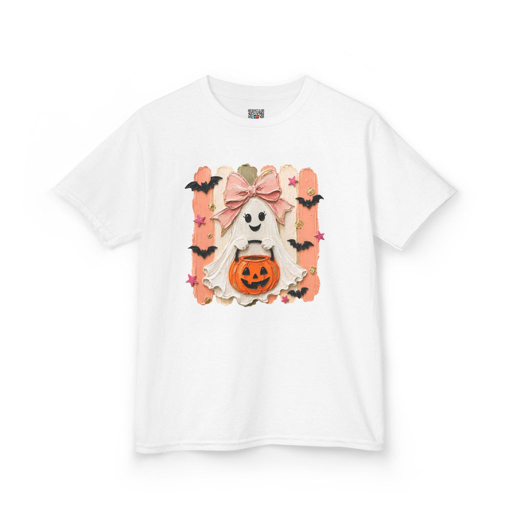 Cute Bow Ghost T-Shirt | Spooky Cute Halloween Tee | Cr8tive Designs
