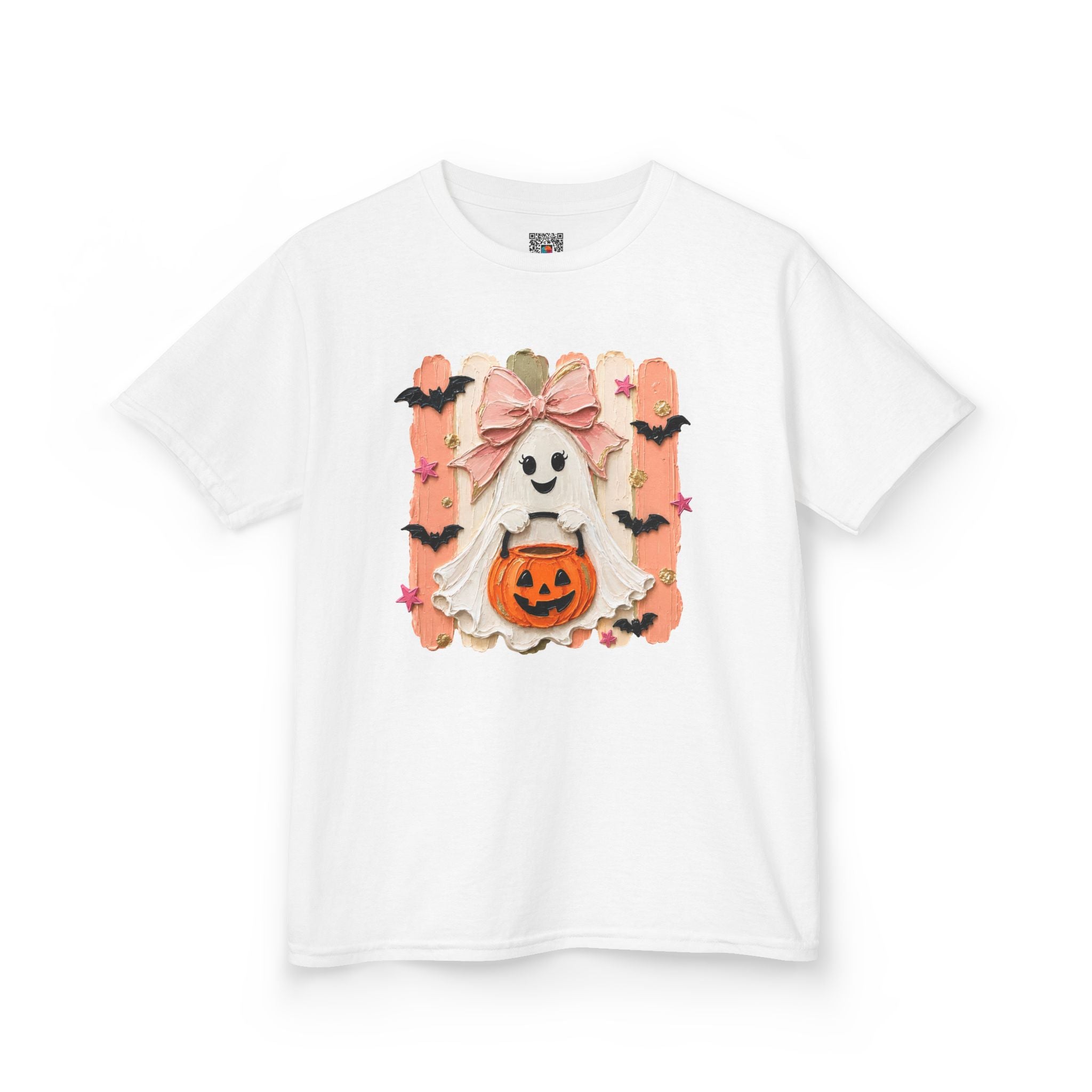 Cute Bow Ghost T-Shirt | Spooky Cute Halloween Tee | Cr8tive Designs