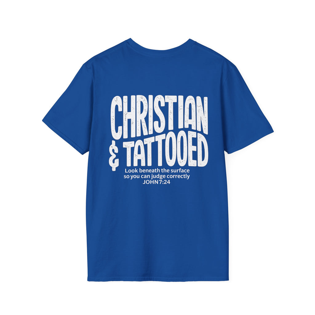 Christian & Tattooed | John 7:24 Scripture T-Shirt | Cr8tive Designs