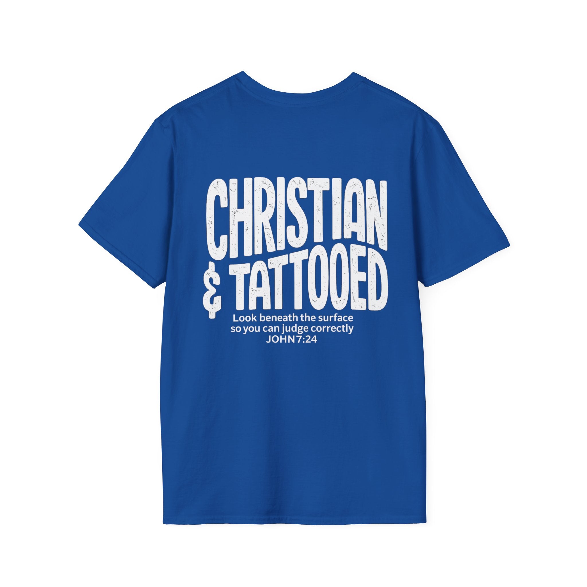 Christian & Tattooed | John 7:24 Scripture T-Shirt | Cr8tive Designs