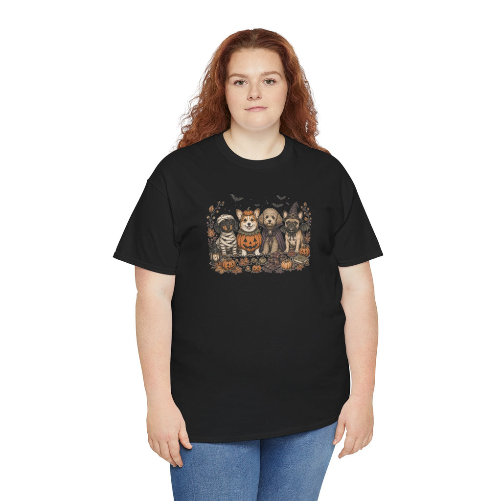 Halloween Dog Costumes Tee | Vintage Cute Puppies T-Shirt | Cr8tive Designs