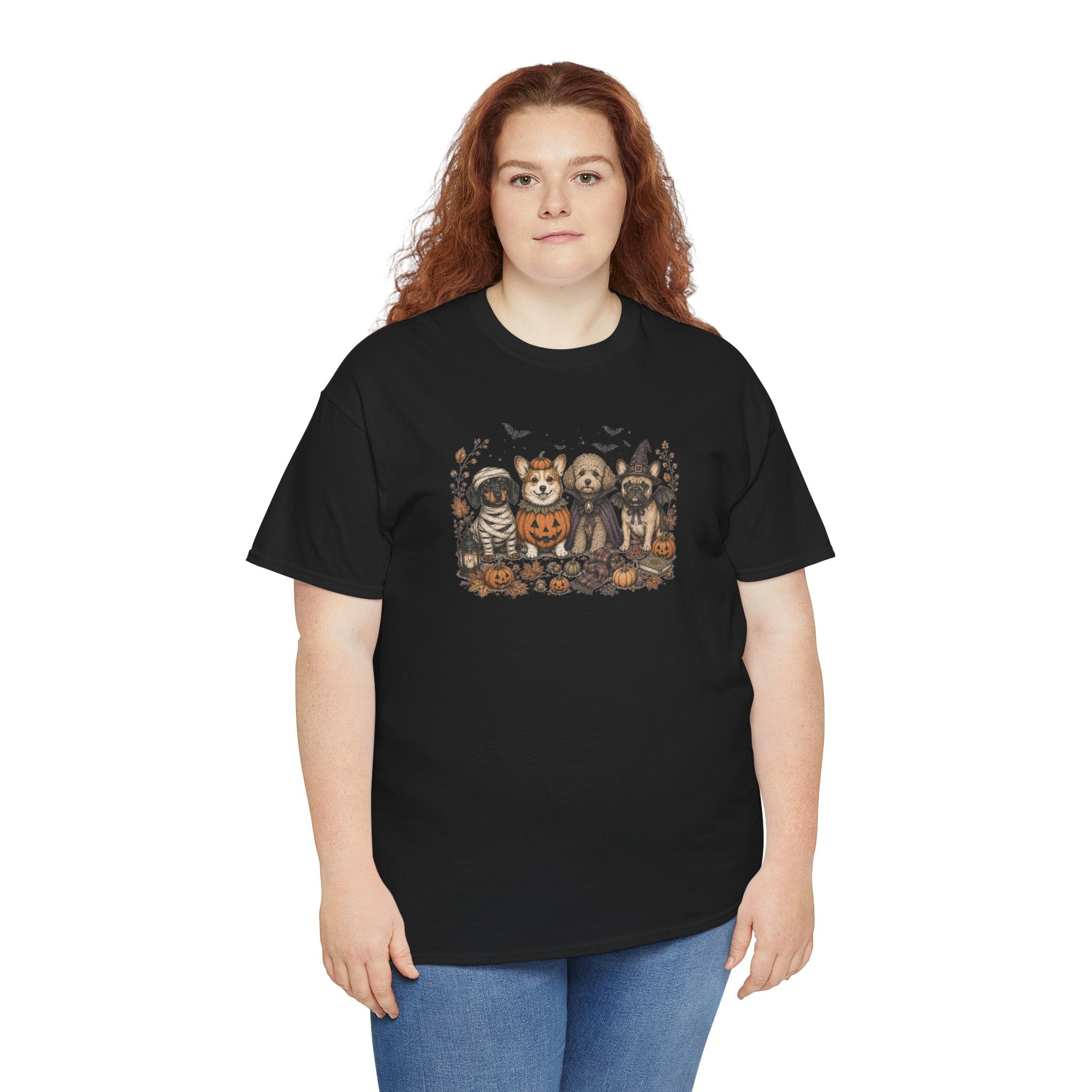 Halloween Dog Costumes Tee | Vintage Cute Puppies T-Shirt | Cr8tive Designs