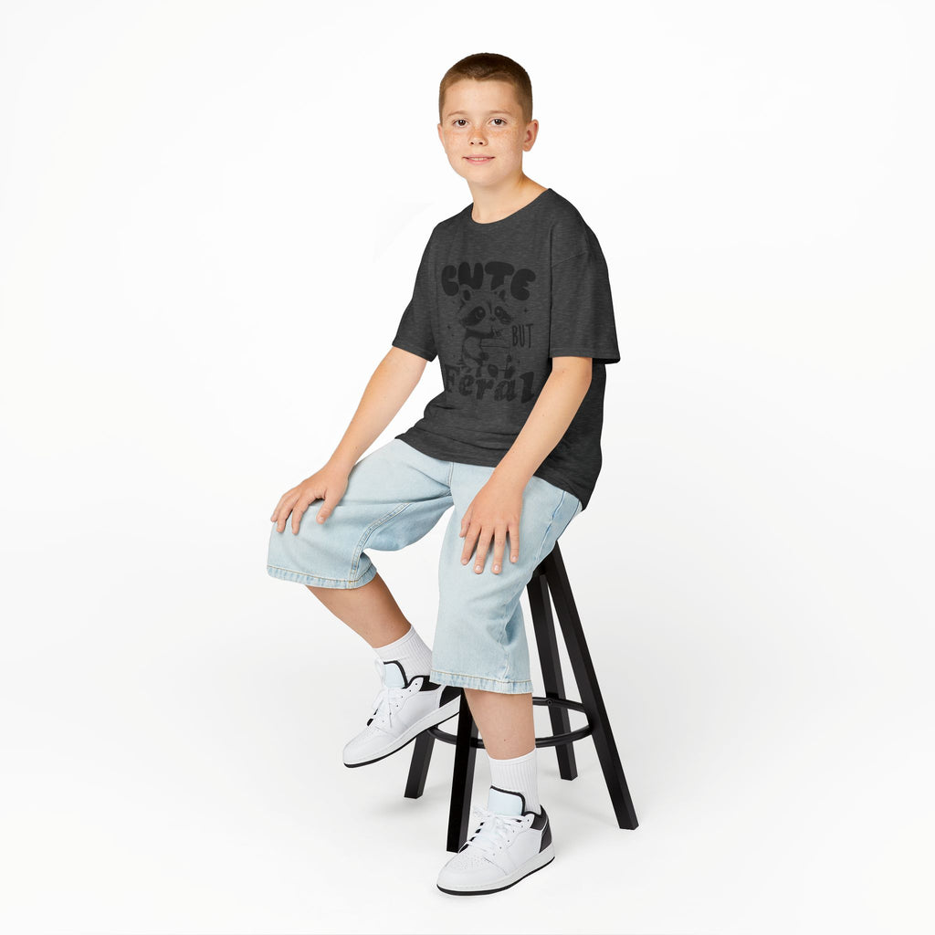 Cute but Feral Raccoon | Funny Kids Animal T-Shirt | Cr8tive Designs