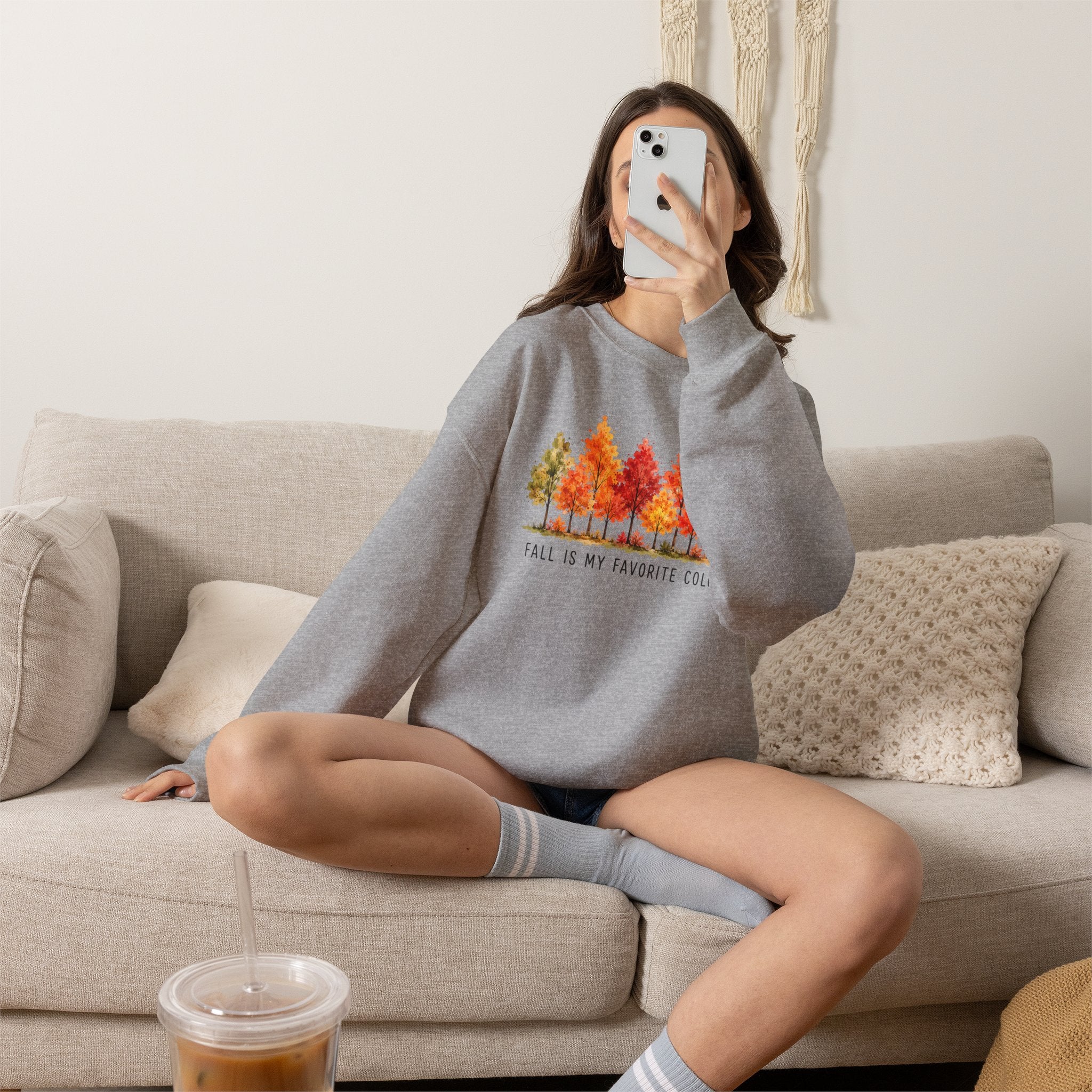 Fall Is My Favorite Color Sweatshirt | Cozy Autumn Foliage Sweatshirt | Cr8tive Designs
