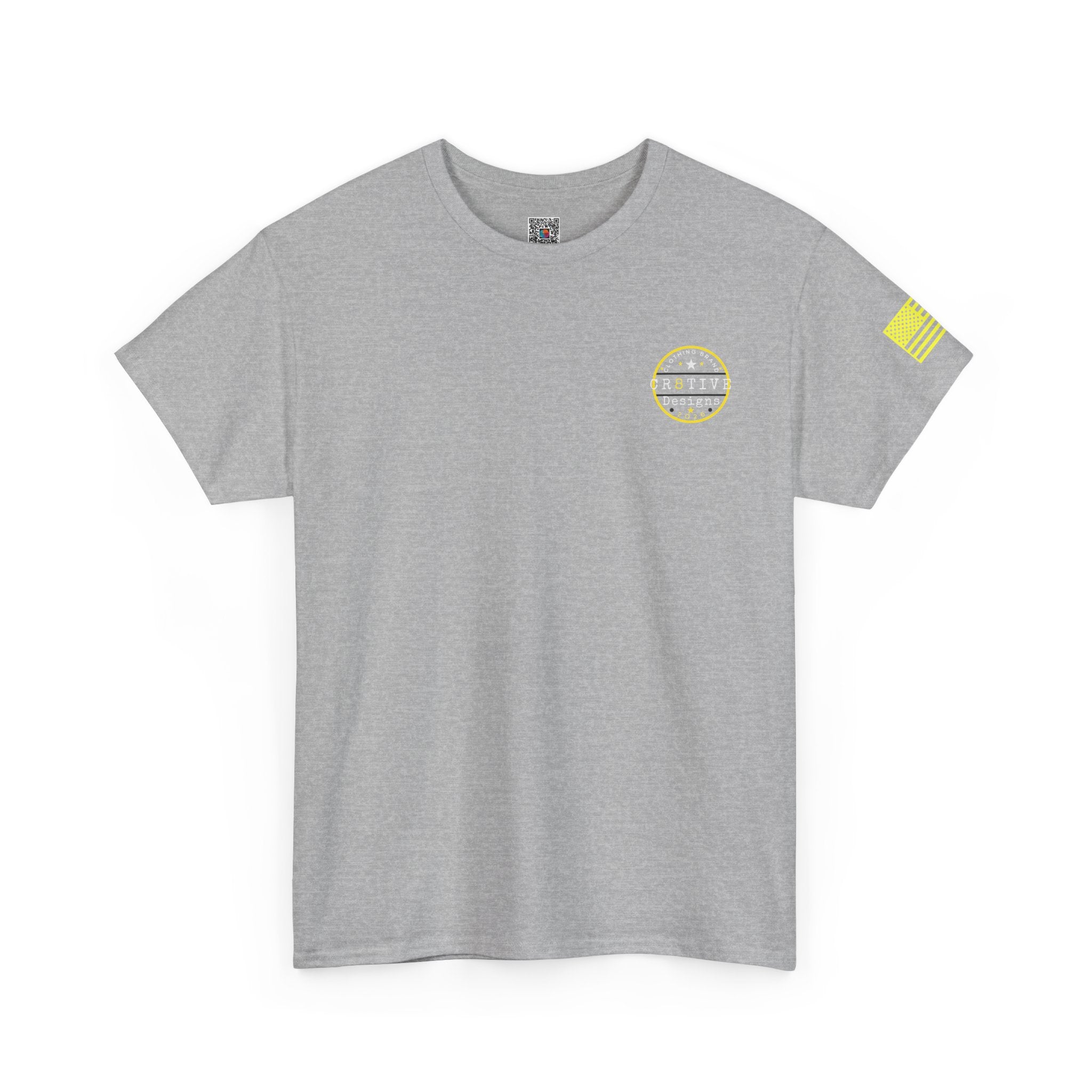 Yellow Logo Badge Graphic Tee/Cr8tive Designs