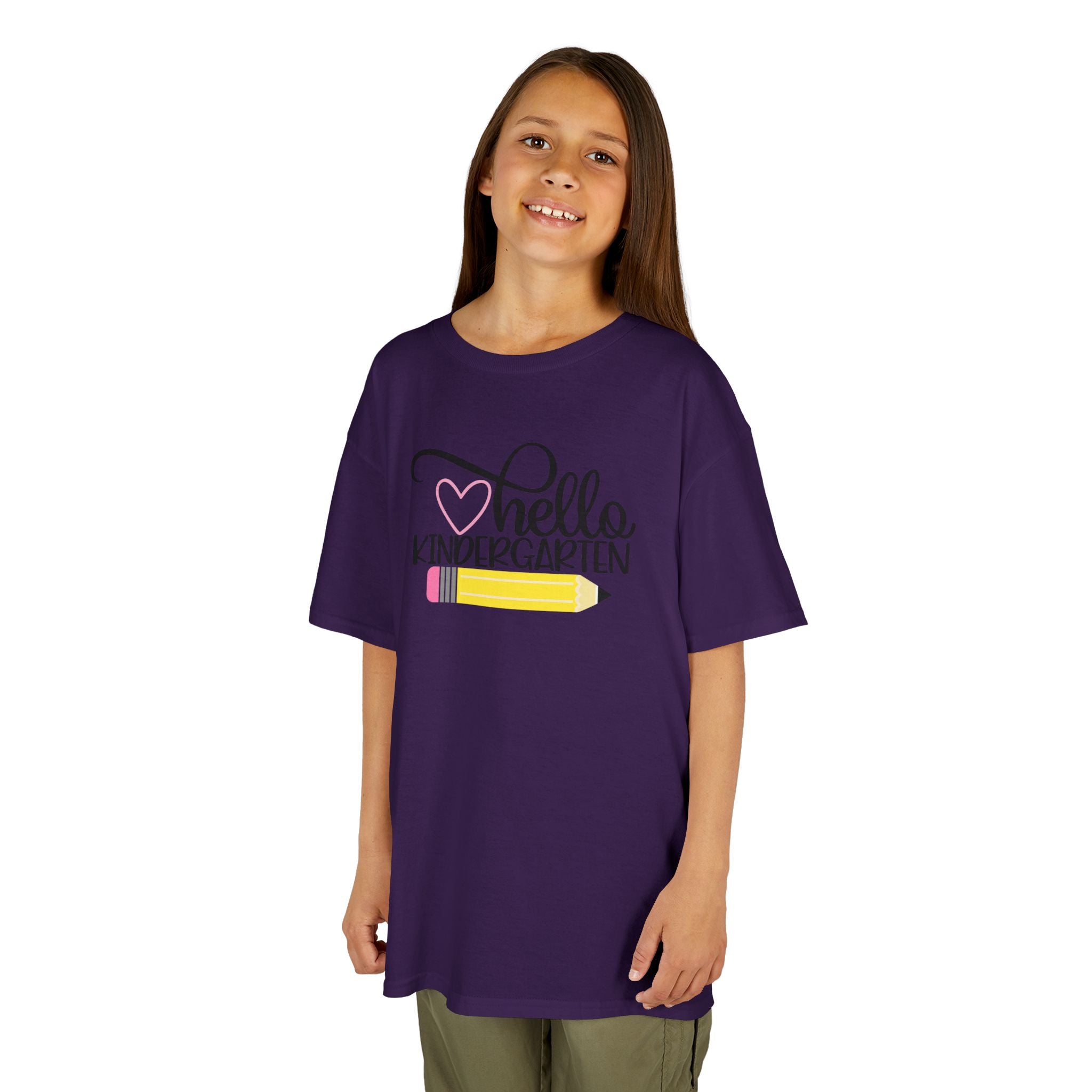 Hello Kindergarten Youth Tee | First Day of School Pencil T-Shirt | Cr8tive Designs