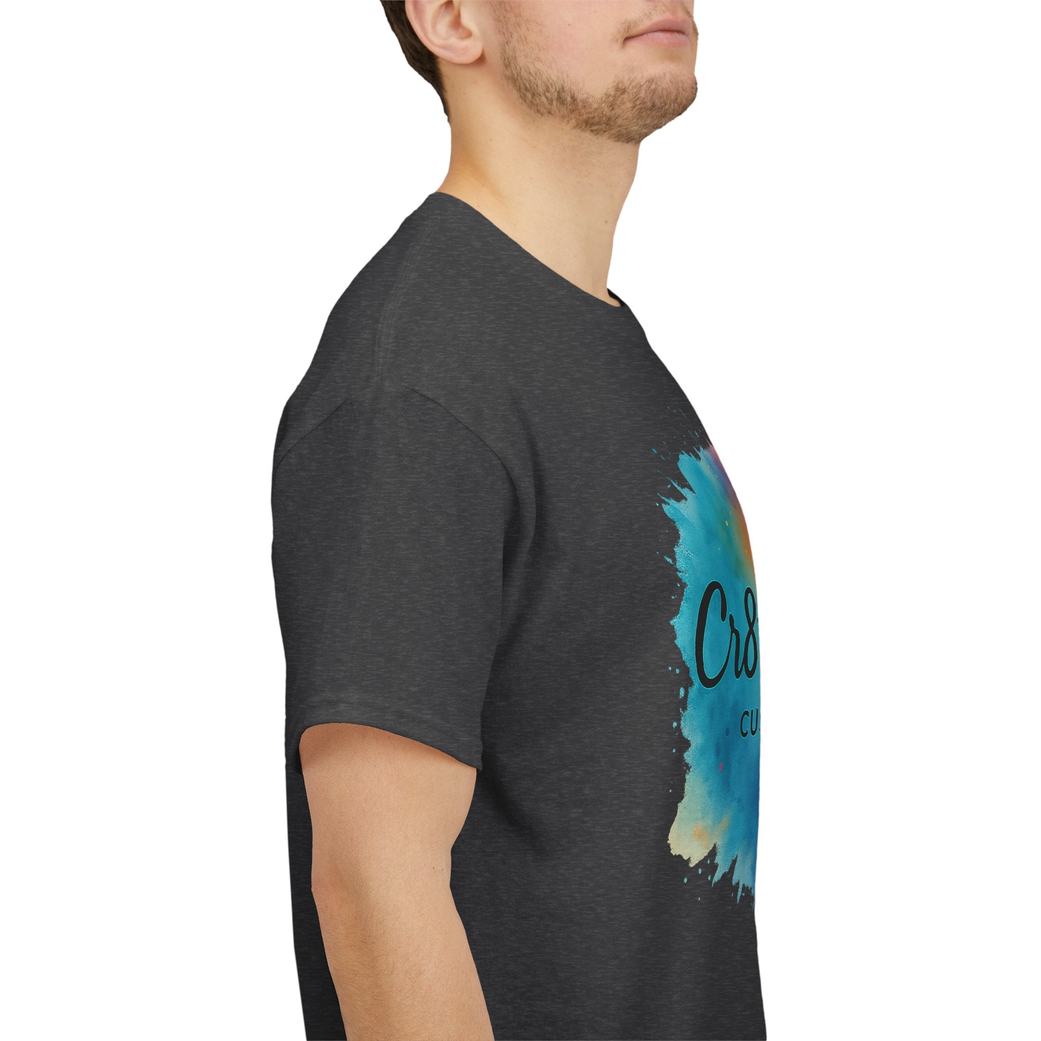Watercolor Splash T‑Shirt — "Cr8tive Designs" Custom Printing Logo Tee