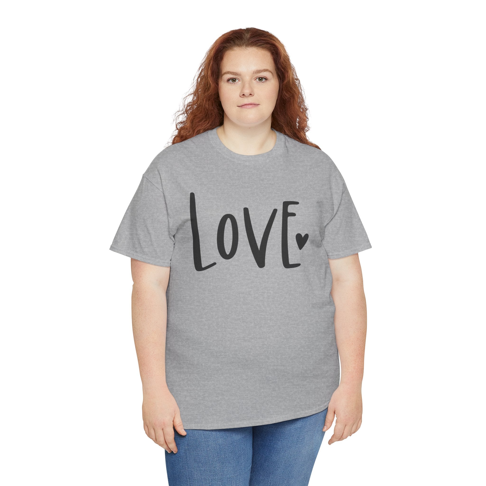 Minimalist LOVE Heart T-Shirt - DTF Graphic Tee