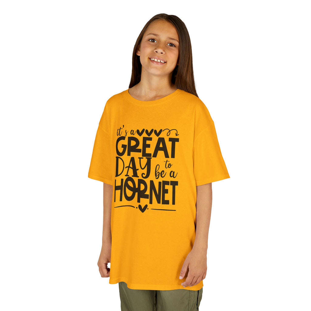 It's a Great Day to Be a Hornet Youth T-Shirt | School Spirit Kids Tee | Cr8tive Designs