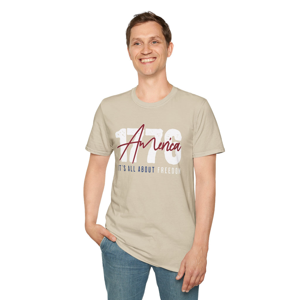 1776 America Freedom T-Shirt — Patriotic Independence Day Tee/Cr8tive Designs