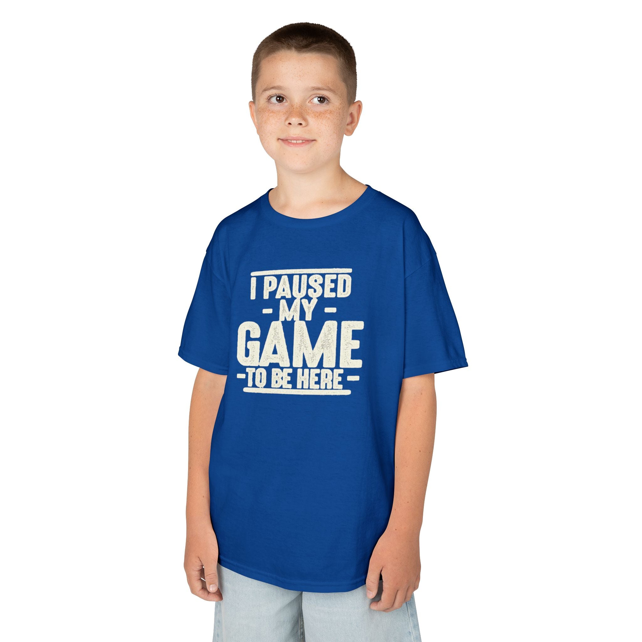 I Paused My Game to Be Here | Funny Youth Gamer T-Shirt | Cr8tive Designs