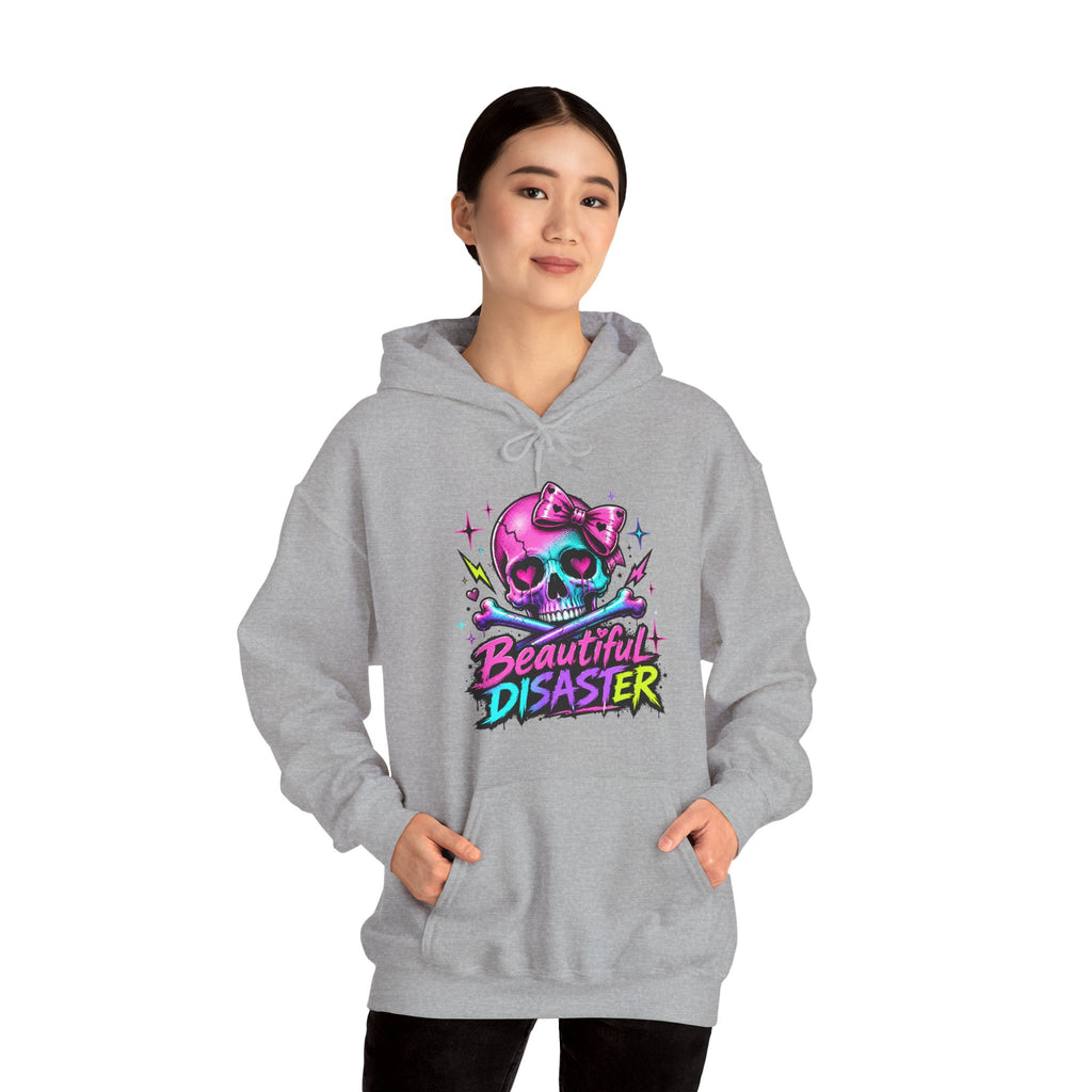 Beautiful Disaster | Colorful Edgy Skull Hoodie | Cr8tive Designs