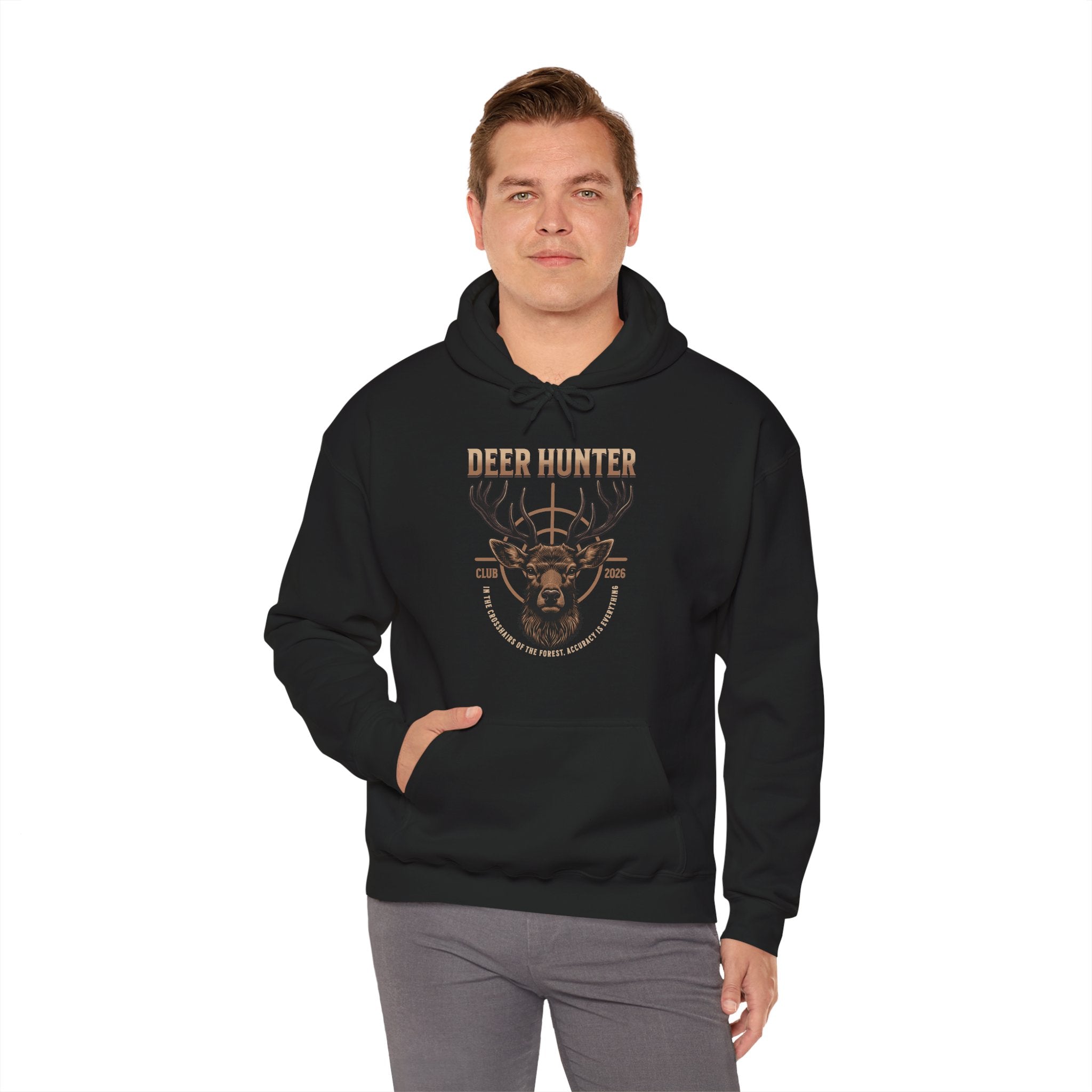 Deer Hunter Hoodie | Rustic Buck & Hunting Club Design | Cr8tive Designs