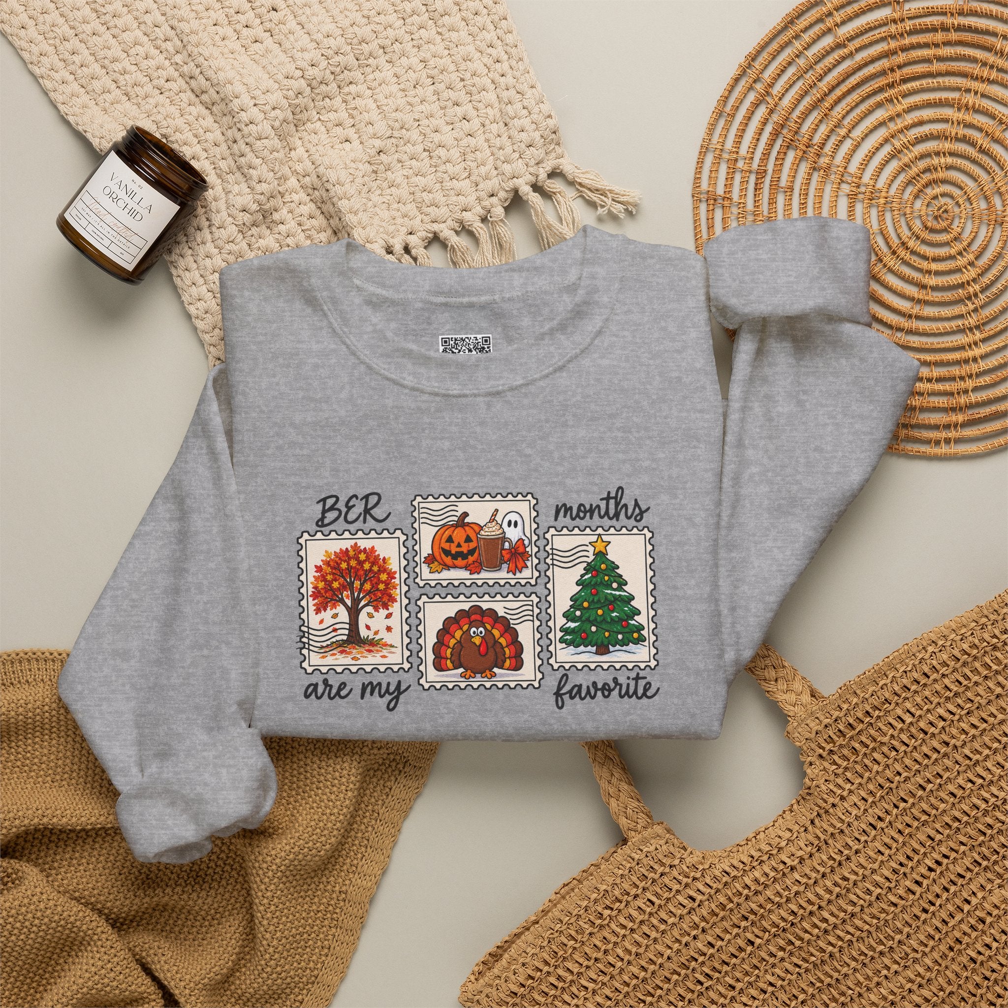 BER Months Are My Favorite Sweatshirt | Holiday Stamps Fall & Winter Crewneck | Cr8tive Designs
