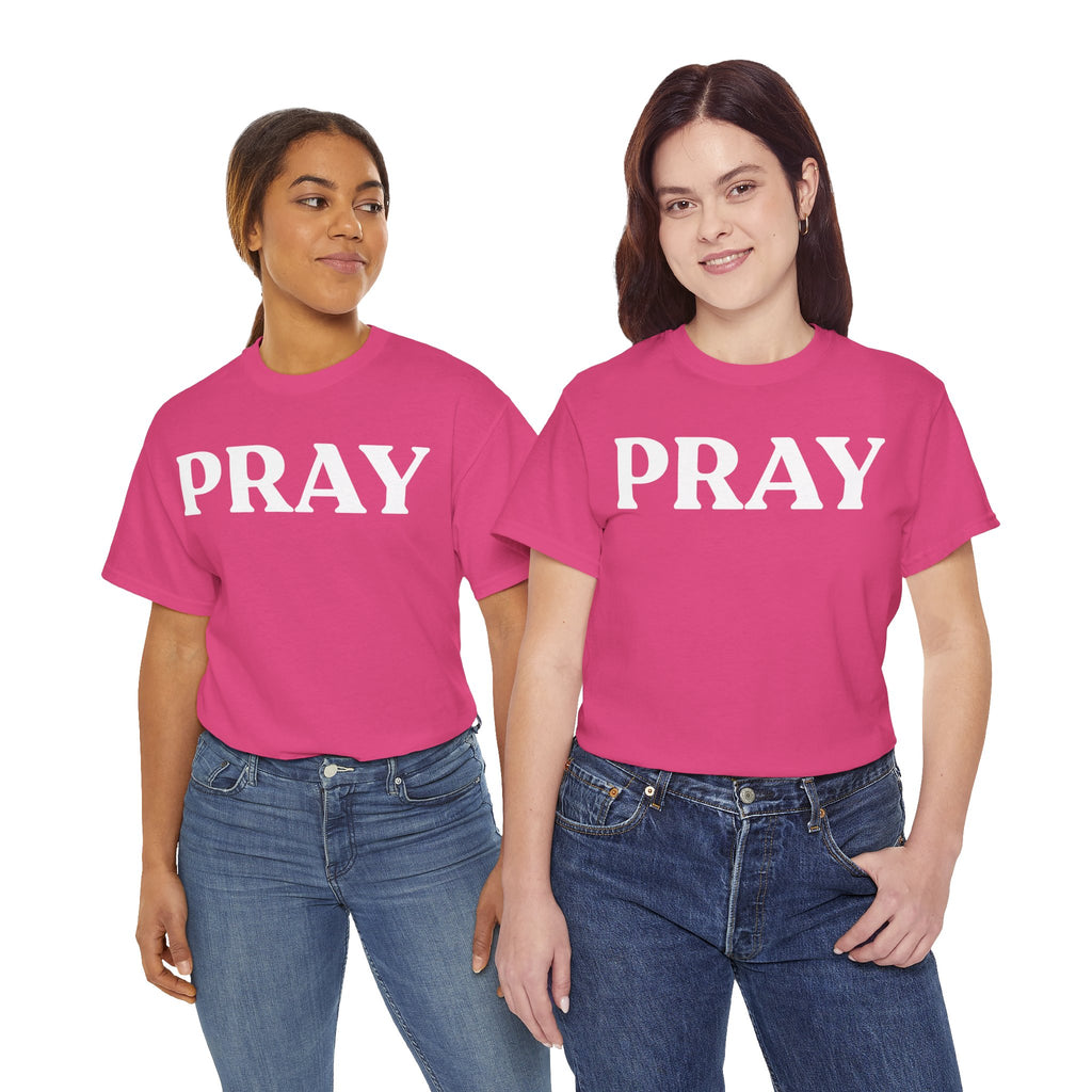 Pray Graphic Tee — Minimalist Faith T-Shirt