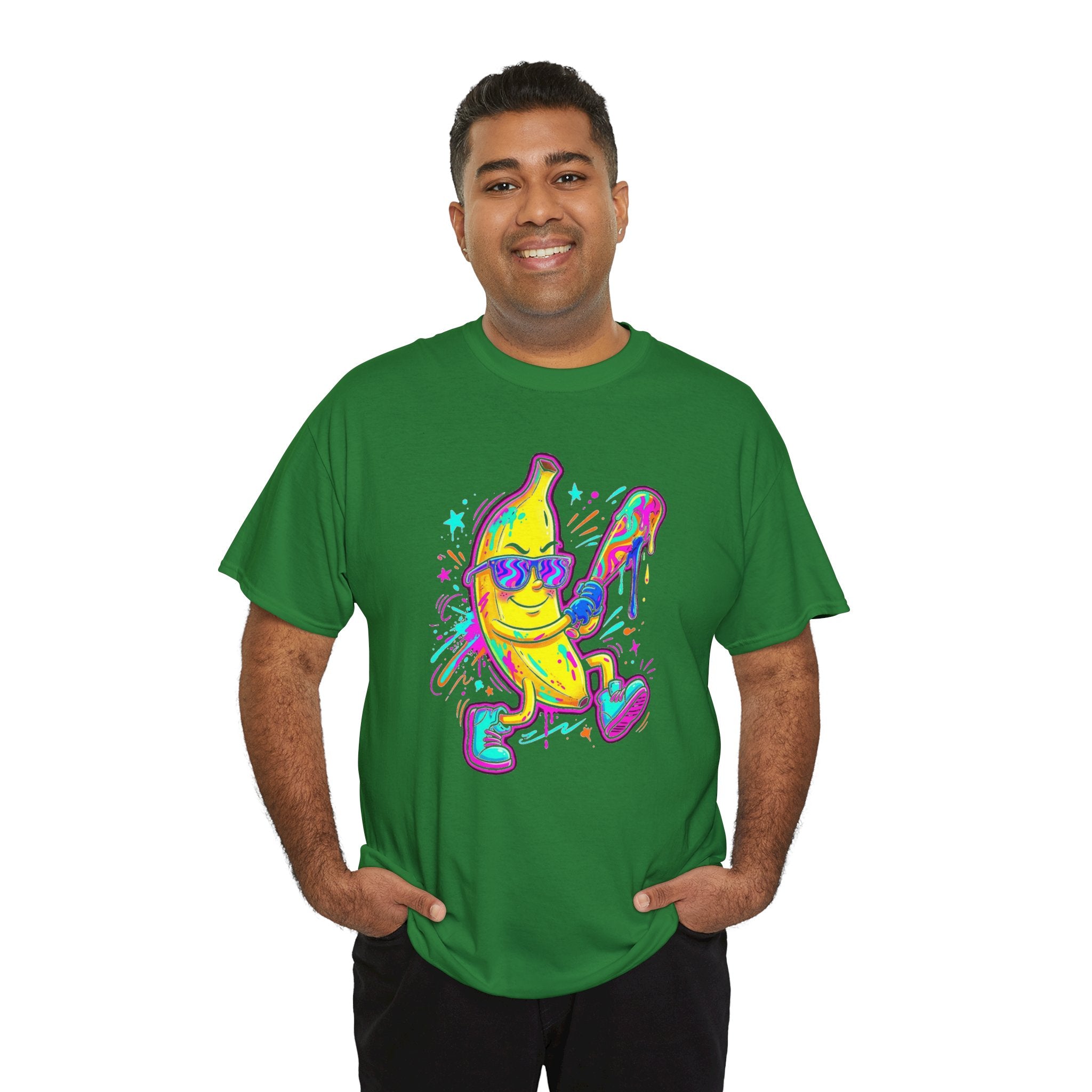 Banana Baseball Graphic T-Shirt | Neon Streetwear Tee | Cr8tive Designs