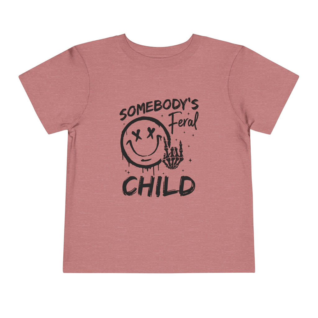 Somebody’s Feral Child Toddler Tee | Funny Wild Kid T-Shirt | Cr8tive Designs