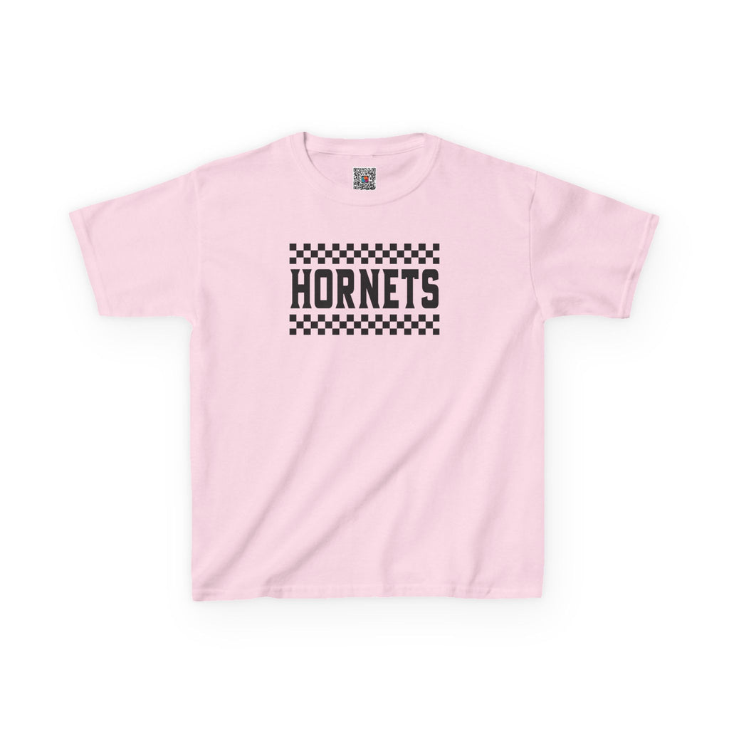 Checkered Hornets Youth T-Shirt | School Spirit Mascot Tee | Cr8tive Designs