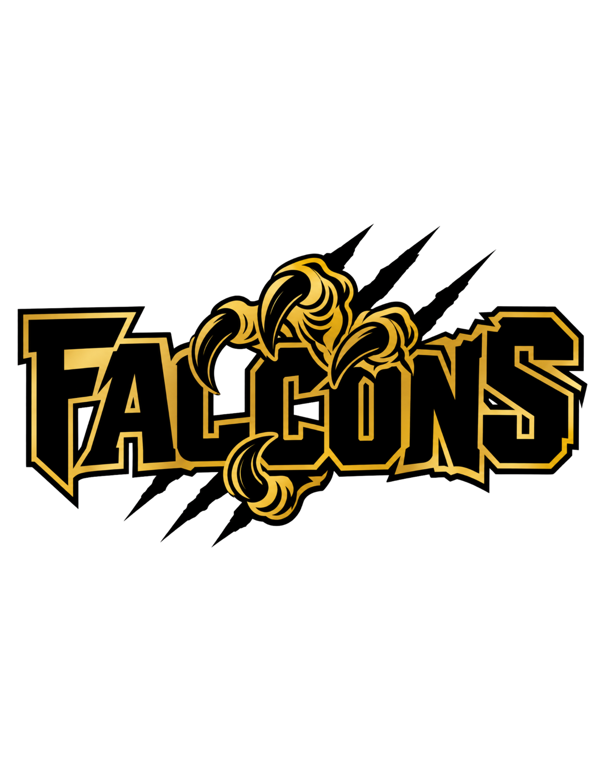 Custom DTF Print – Falcons – Youth Full Front 8"