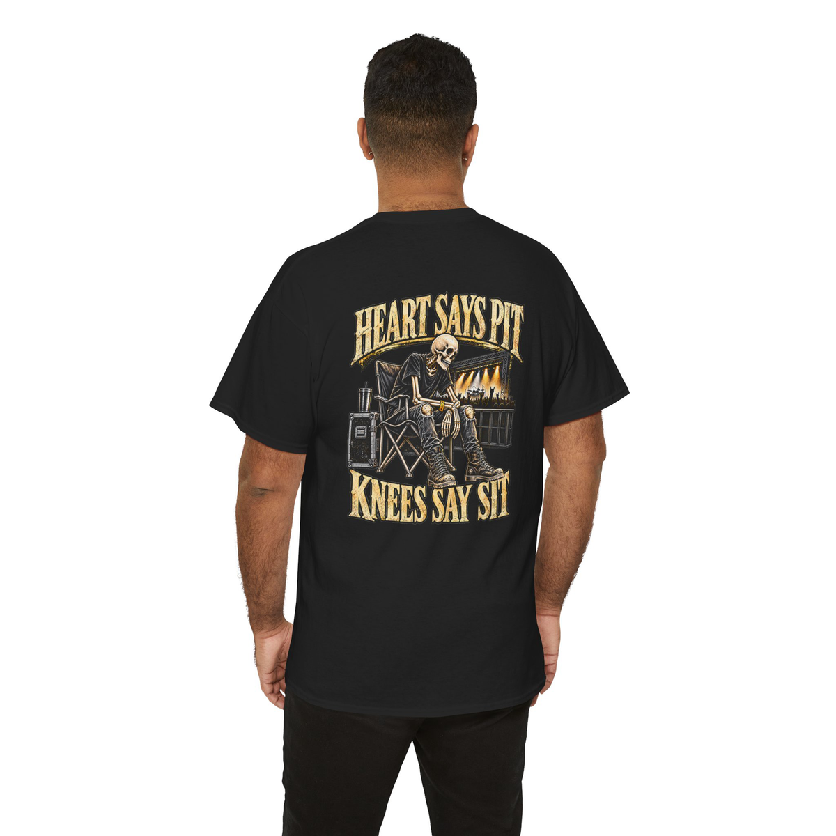 Heart Says Pit, Knees Say Sit | Custom Graphic Tee