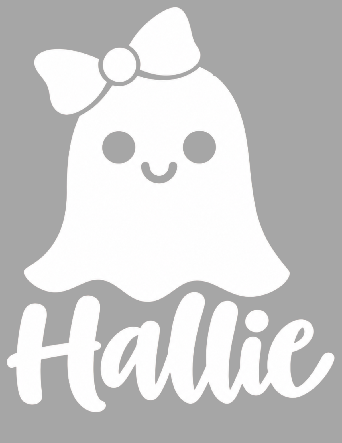 Personalized Halloween Ghost with Bow Trick-or-Treat Bag